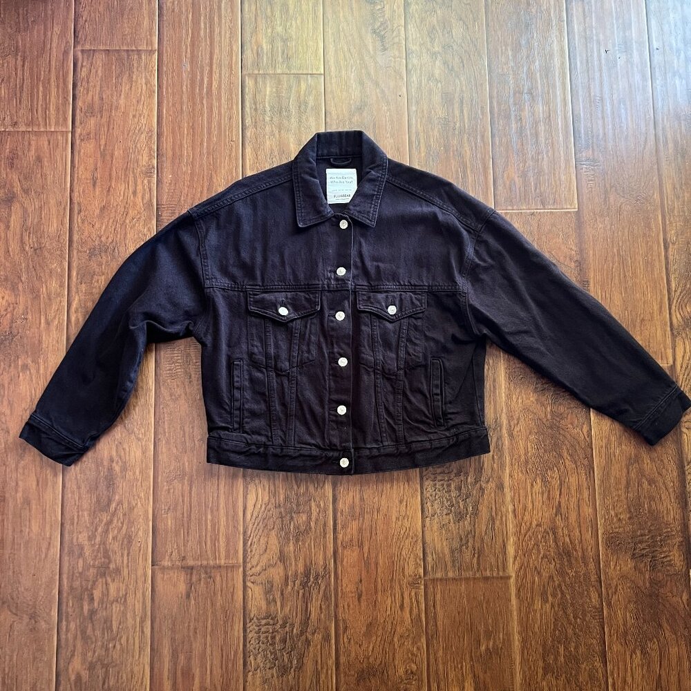 Pull&Bear Black Denim Jacket Size M